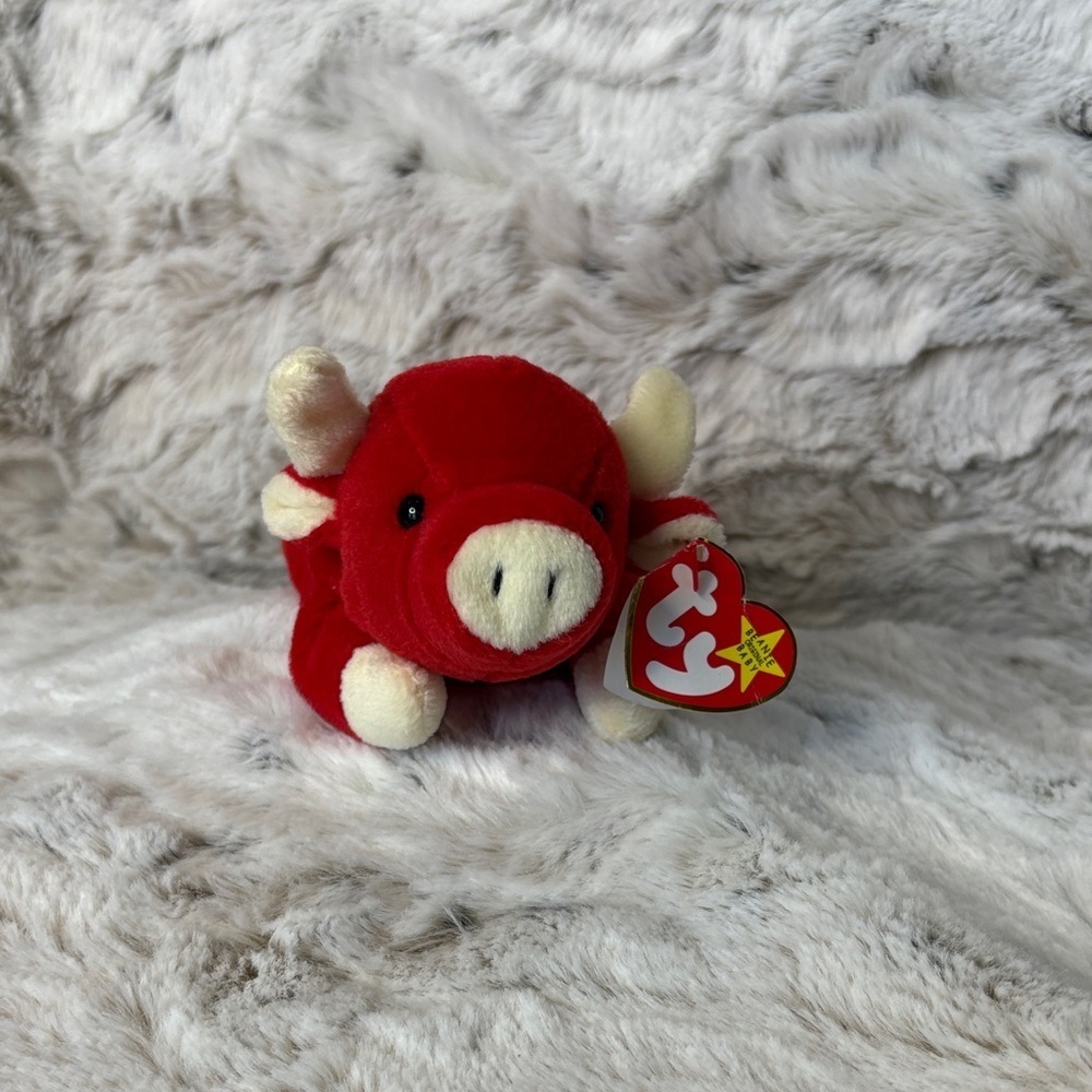 Ty Snort the Bull Original Beanie Baby 1995
